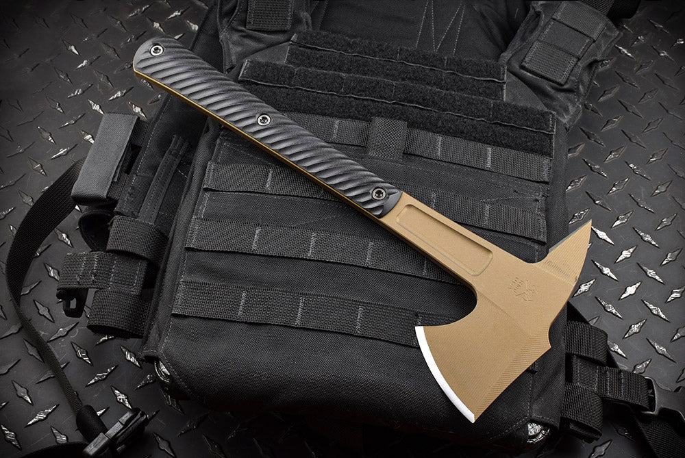 Knight Hawk Black G-10 Handles with Burnt Bronze Cerakote Finish