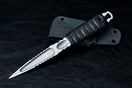 Custom OSS Dagger Partially Serrated Blade w/ Tsukamaki Wrapped Handle and Kydex