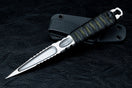 Custom OSS Dagger Partially Serrated Blade w/ Tsukamaki Wrapped Handle and Kydex